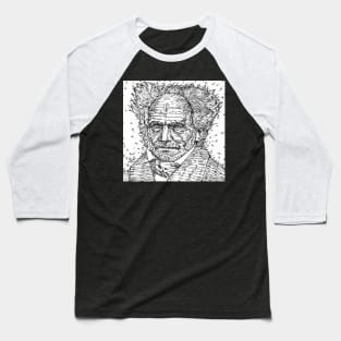 ARTHUR SCHOPENHAUER ink portrait Baseball T-Shirt